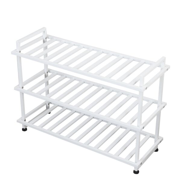 منظم أحذية حديد 3 أدوار حديد كايلا - أبيض