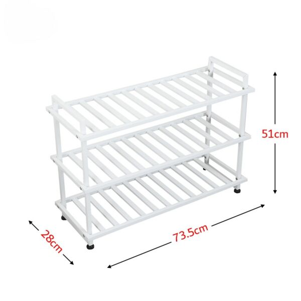 منظم أحذية حديد 3 أدوار حديد كايلا - أبيض