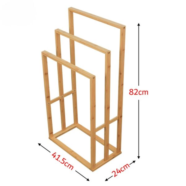 ستاند تنظيم مناشف 3 مستويات خشب - خشبي