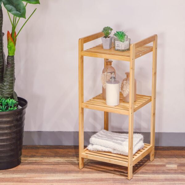 وحدة تنظيم خشب 3 أدوار مربع روما - خشبي