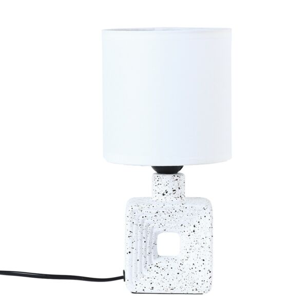 أبجورة طاولة موردن كهربائية سيراميك كارلوس - ابيض