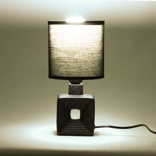 أبجورة طاولة موردن كهربائية سيراميك كارلوس - اسود