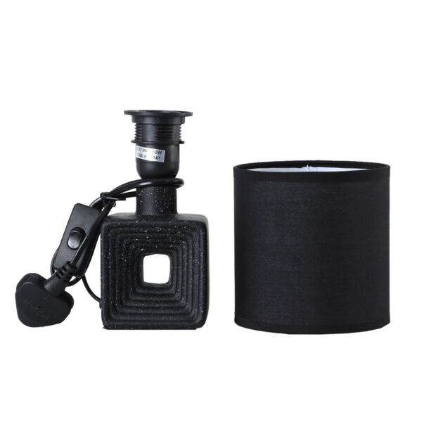 أبجورة طاولة موردن كهربائية سيراميك كارلوس - اسود