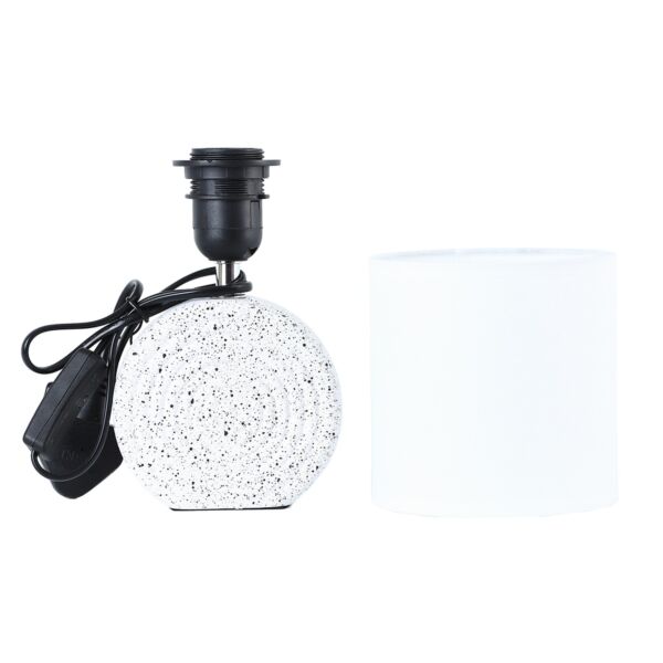 أبجورة طاولة موردن كهربائية سيراميك كارا - ابيض