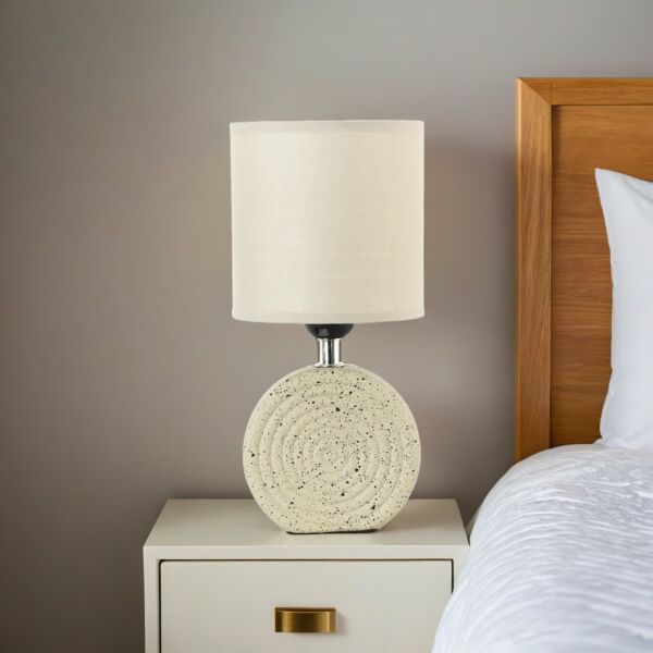 أبجورة طاولة موردن كهربائية سيراميك كارا - بيج