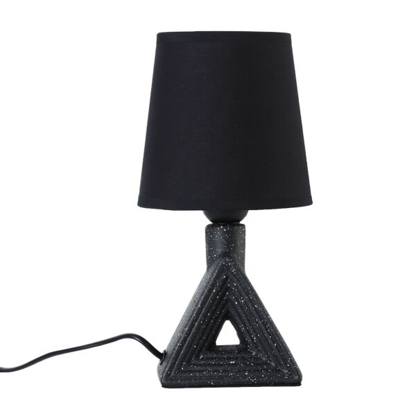 أبجورة طاولة موردن كهربائية سيراميك تراينغل - اسود