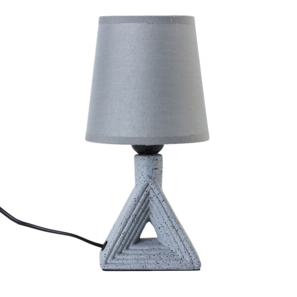 أبجورة طاولة موردن كهربائية سيراميك تراينغل - رمادي