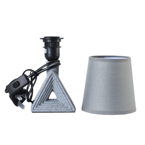 أبجورة طاولة موردن كهربائية سيراميك تراينغل - رمادي
