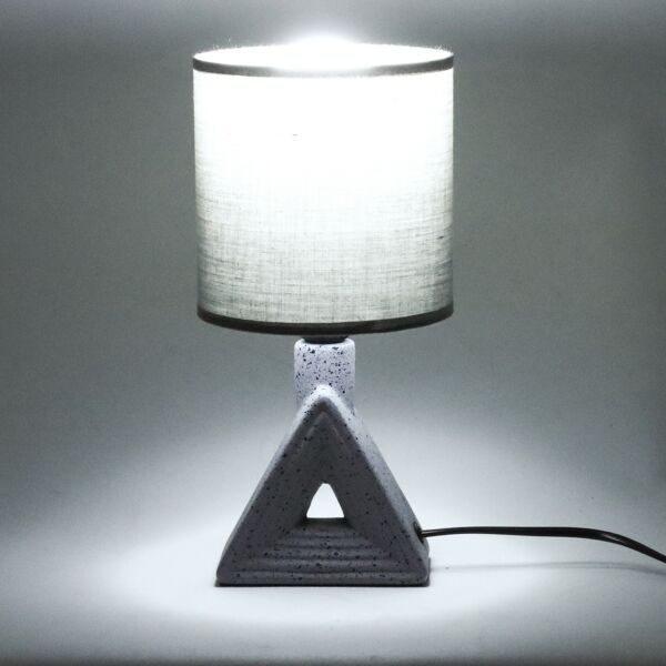 أبجورة طاولة موردن كهربائية سيراميك توبا - رمادي