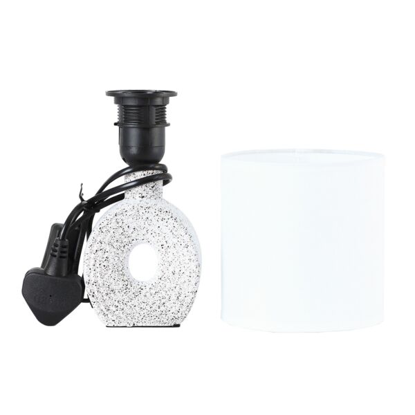 أبجورة طاولة موردن كهربائية سيراميك رينو - ابيض