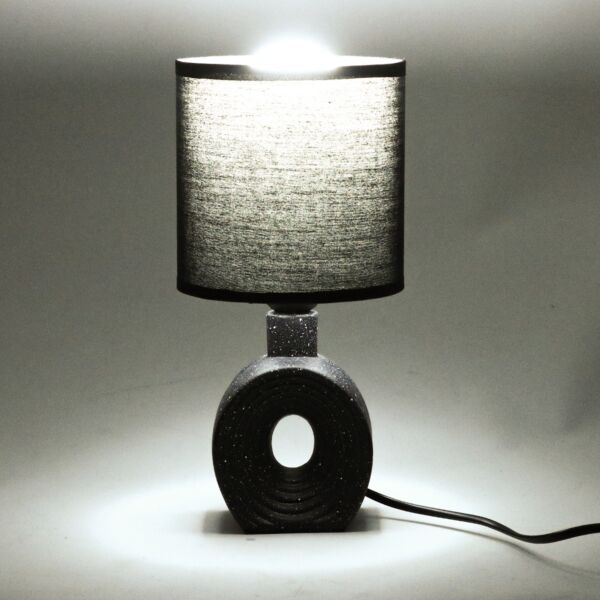 أبجورة طاولة موردن كهربائية سيراميك رينو - اسود