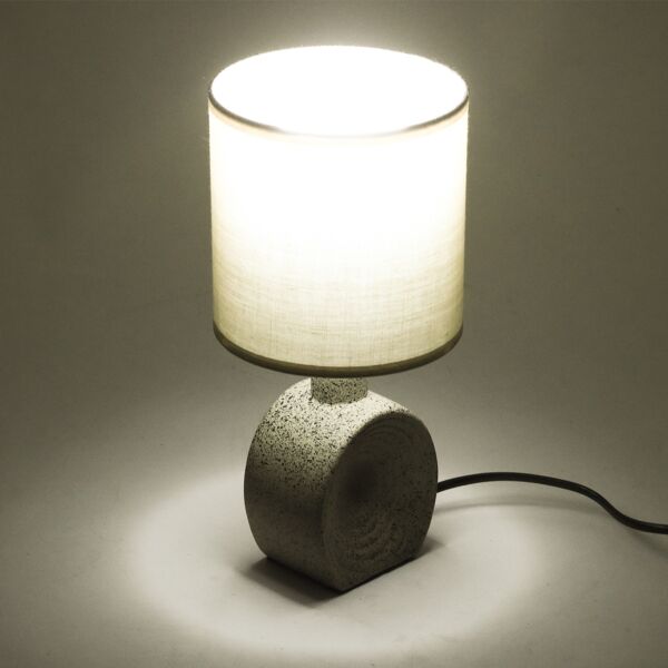 أبجورة طاولة موردن كهربائية سيراميك رينو - بيج