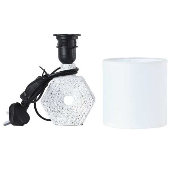 أبجورة طاولة موردن كهربائية سيراميك اوموت - ابيض