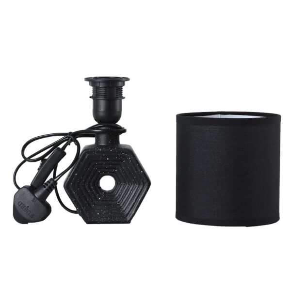 أبجورة طاولة موردن كهربائية سيراميك اوموت - اسود