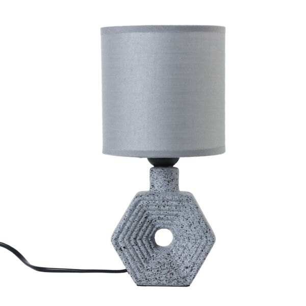 أبجورة طاولة موردن كهربائية سيراميك اوموت - رمادي