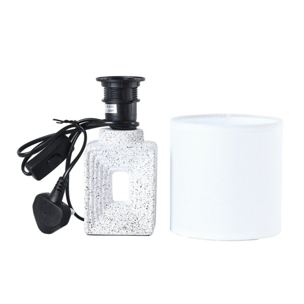 أبجورة طاولة موردن كهربائية سيراميك سكالا - ابيض