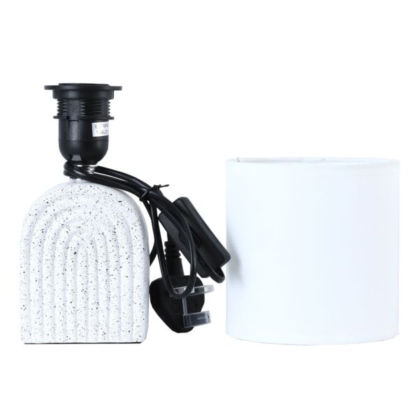 أبجورة طاولة موردن كهربائية سيراميك شينزو - ابيض