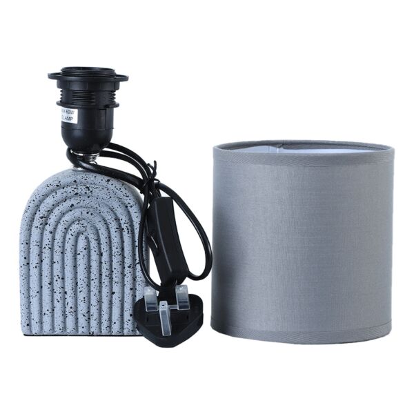 أبجورة طاولة موردن كهربائية سيراميك شينزو - رمادي