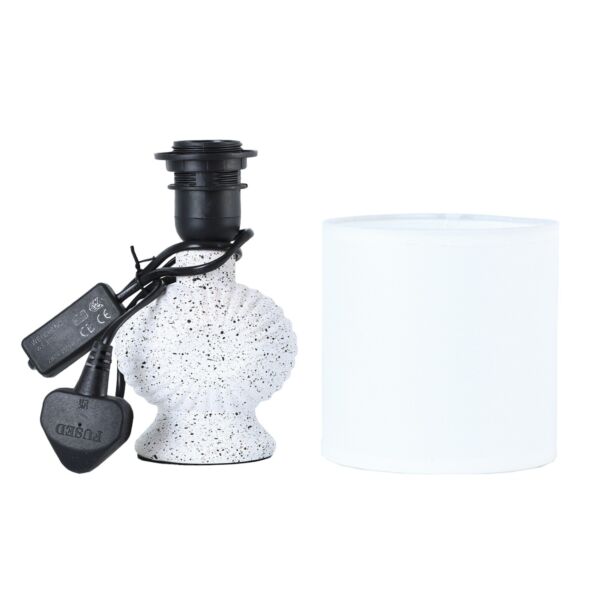 أبجورة طاولة موردن كهربائية سيراميك شارل - ابيض