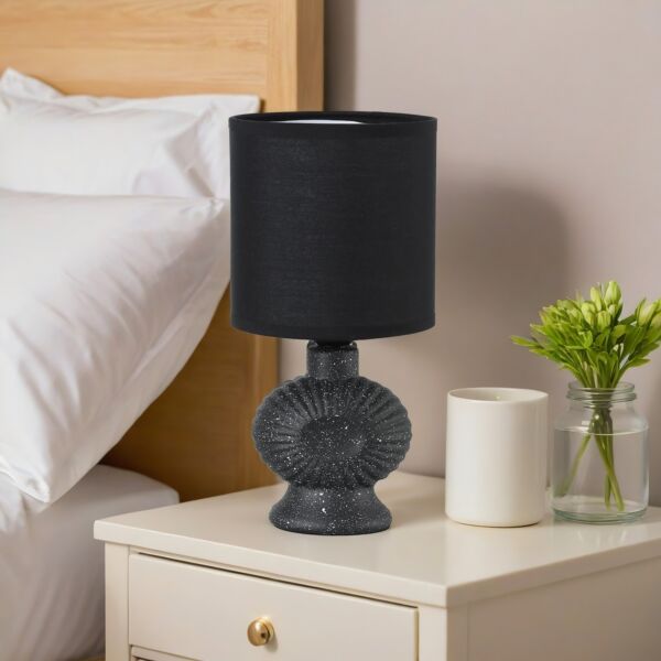 أبجورة طاولة موردن كهربائية سيراميك شارل - اسود