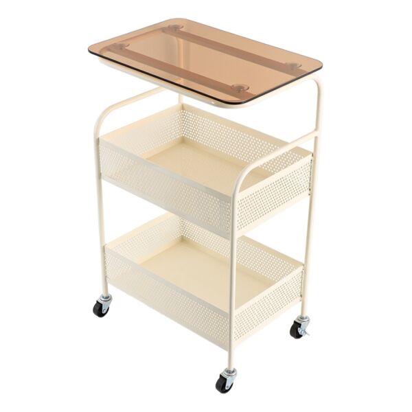 عربة خدمة متحركة 3 دور فيكتور - ابيض