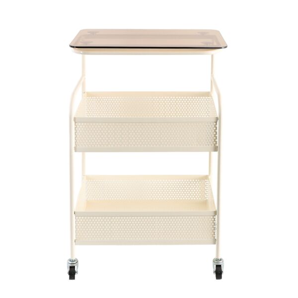 عربة خدمة متحركة 3 دور فيكتور - ابيض