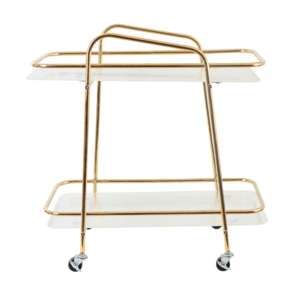 عربة خدمة متحركة دورين فلوري - ذهبي