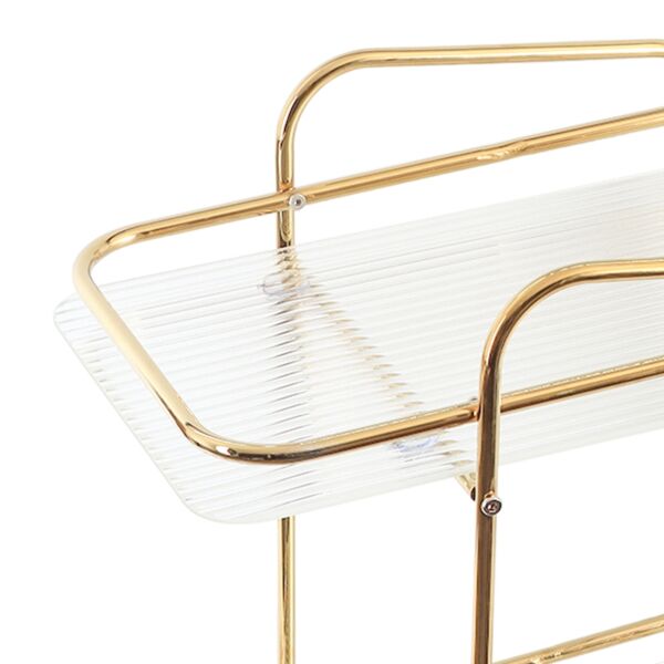 عربة خدمة متحركة دورين فلوري - ذهبي