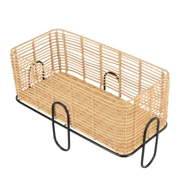 طقم سلال تنظيم راتان بقاعدة حديدة مستطيلة رينول - بيج