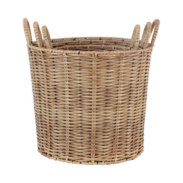 طقم سلال تخزين ملابس راتان 3 قطع دائرية كيكو - بيج