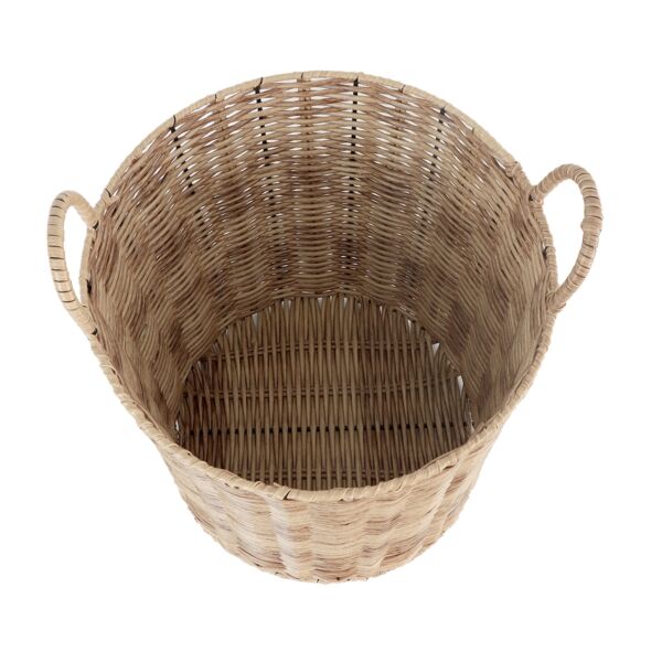 طقم سلال تخزين ملابس راتان 3 قطع دائرية كيكو - بيج