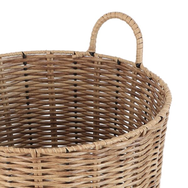 طقم سلال تخزين ملابس راتان 3 قطع دائرية كيكو - بيج