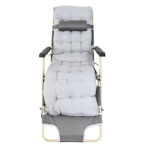 كرسي جلسة خارجية بمسند للرأس قابل للطي - متعدد الالوان