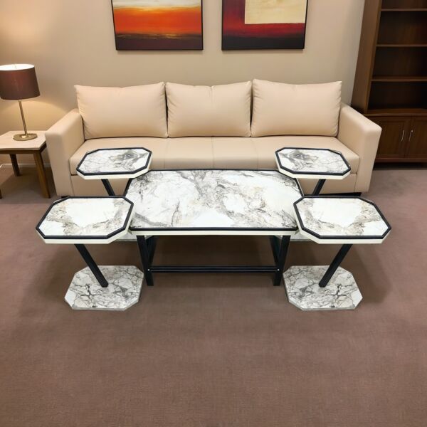 طقم طاولات قهوة متان 5 قطع