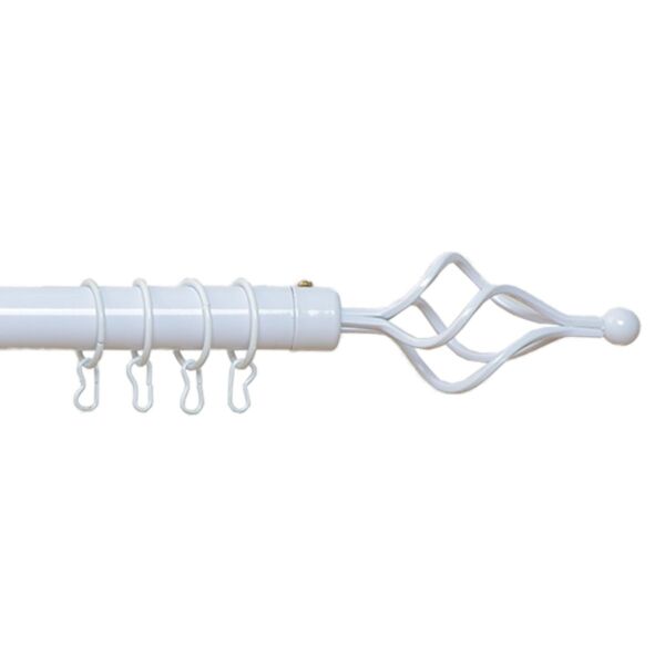 عمود ستارة حديد قابل للإطالة بونا - أبيض