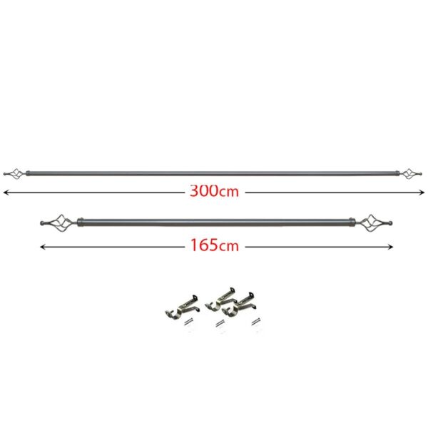 عمود ستارة حديد قابل للإطالة يونا - أسود