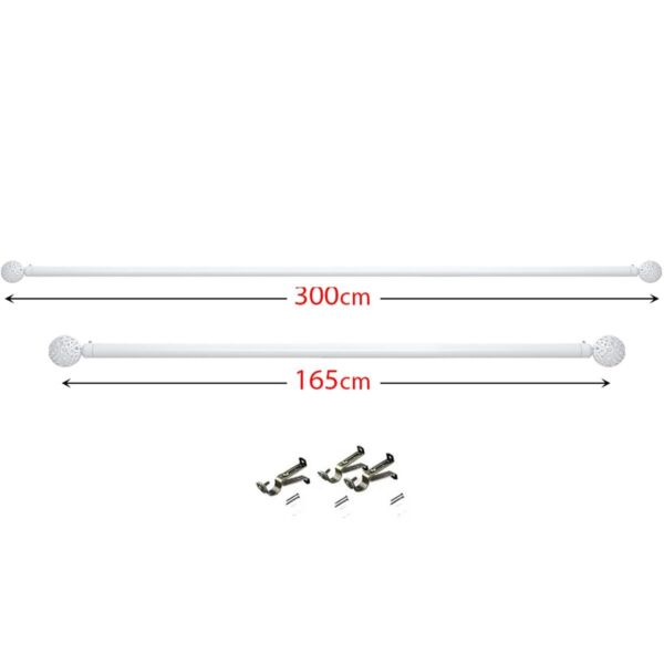 عمود ستارة حديد قابل للإطالة جوي - أبيض