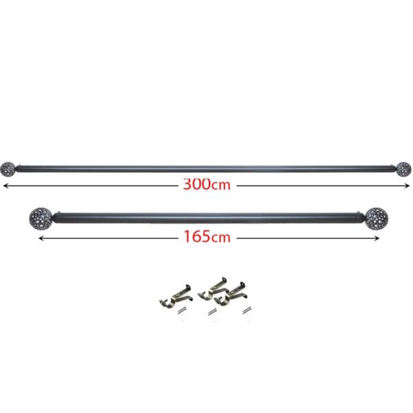 عمود ستارة حديد قابل للإطالة هيون - أسود