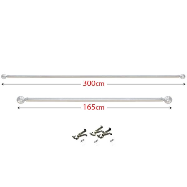 عمود ستارة حديد قابل للإطالة لارين - فضي