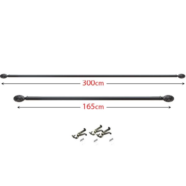 عمود ستارة حديد قابل للإطالة يلديز - أسود