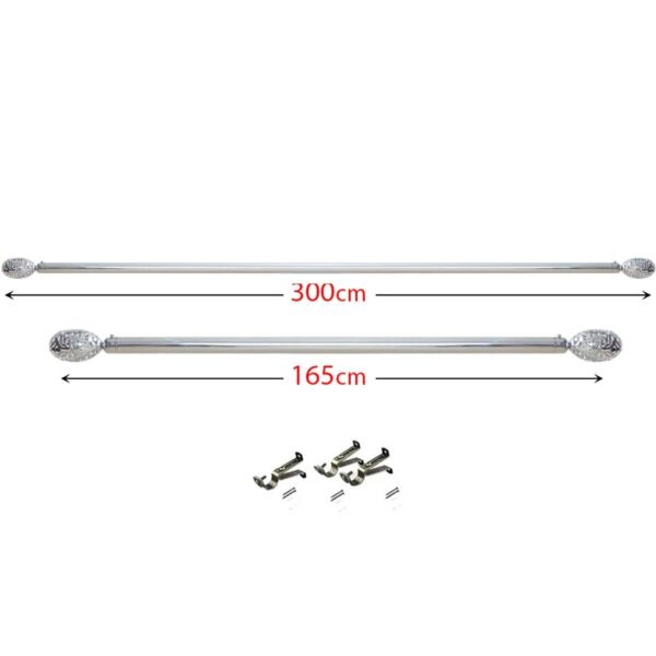 عمود ستارة حديد قابل للإطالة كارلا - فضي