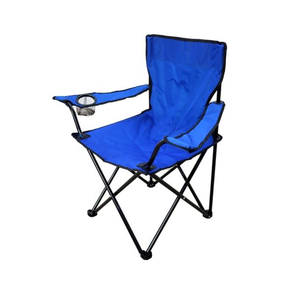 كرسي تخييم سوليد باترن - ازرق