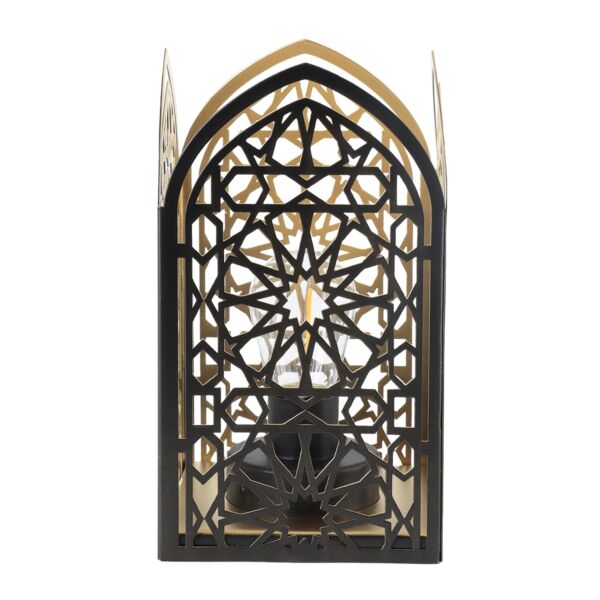 فانوس رمضان حديد بإضاءة 19 سم