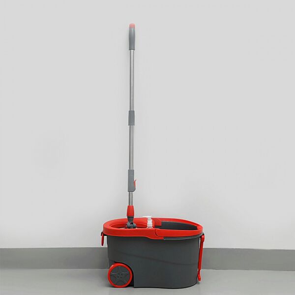 ممسحة استيل مسطحة دوارة بدرجة 360 مع دلو بعجل تنظيف الأرضيات