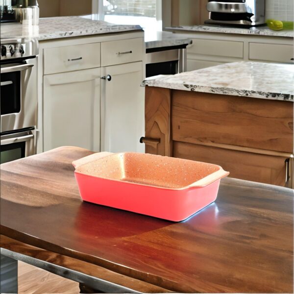 صينية فرن سيراميك مستطيلة بطبقة جرانيت