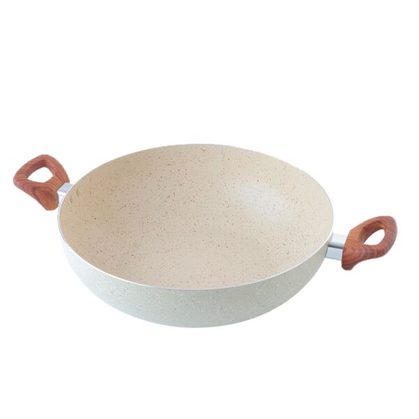مقلاة جرانيت عميقة 32 سم - بيج