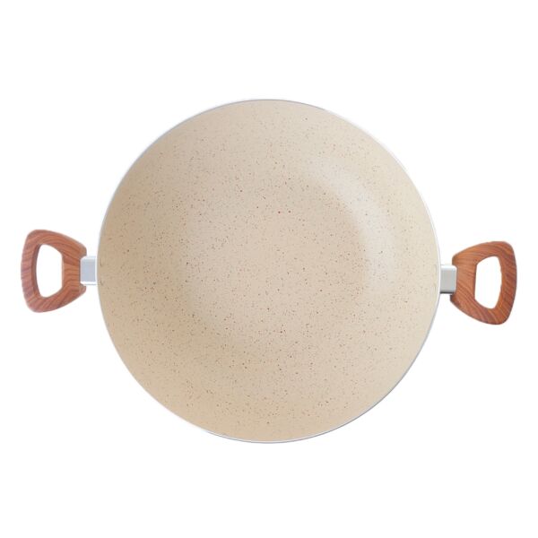 مقلاة جرانيت عميقة 32 سم - بيج