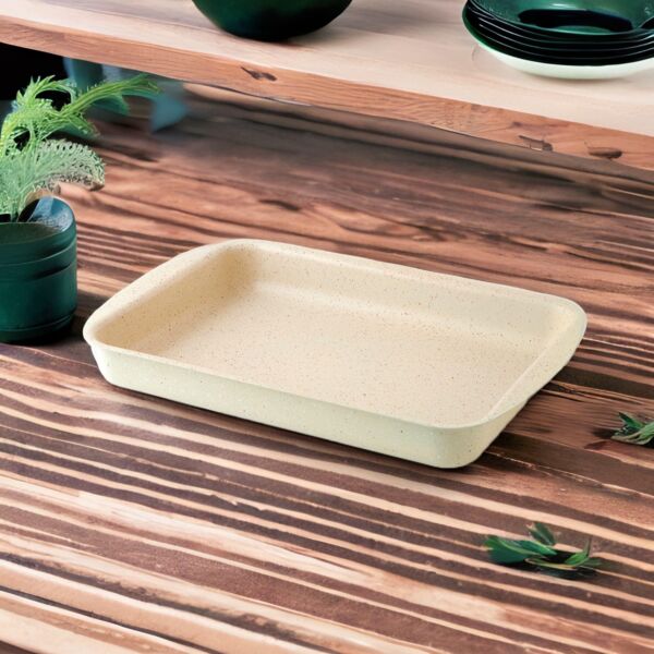 صينية فرن جرانيت مستطيلة 37 سم - بيج