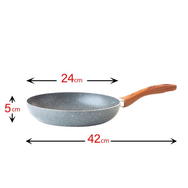مقلاة جرانيت 24 سم - رصاصي