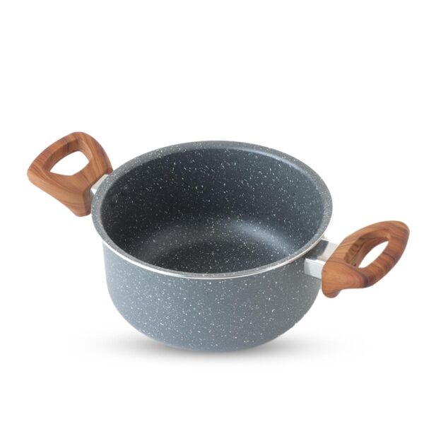 قدر جرانيت بالغطاء 19 سم - رصاصي